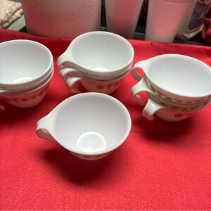 Corelle White and Gold Coffee Cups Set